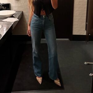 GRLFRND Lindsi Lane Melanie Petite High Rise Boot Cut in Los Feliz. Were hemmed